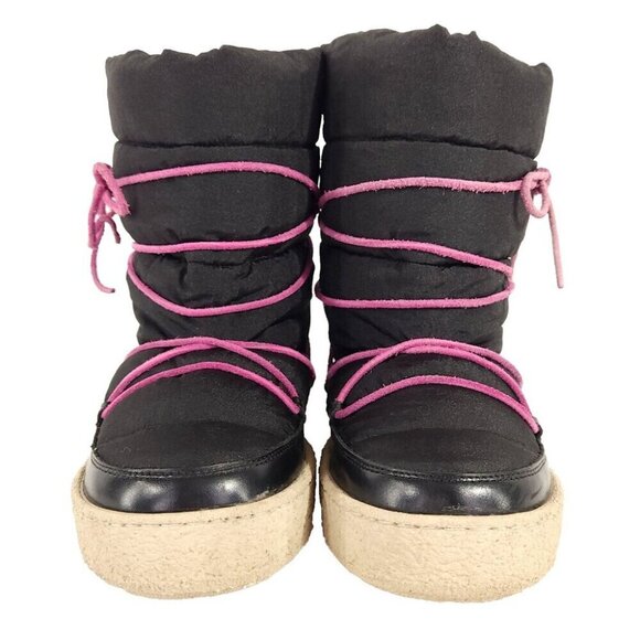 Isabel Marant Zenora Boots 37 US 6.5 Womens Black Fleece Lied $815 - Picture 4 of 14